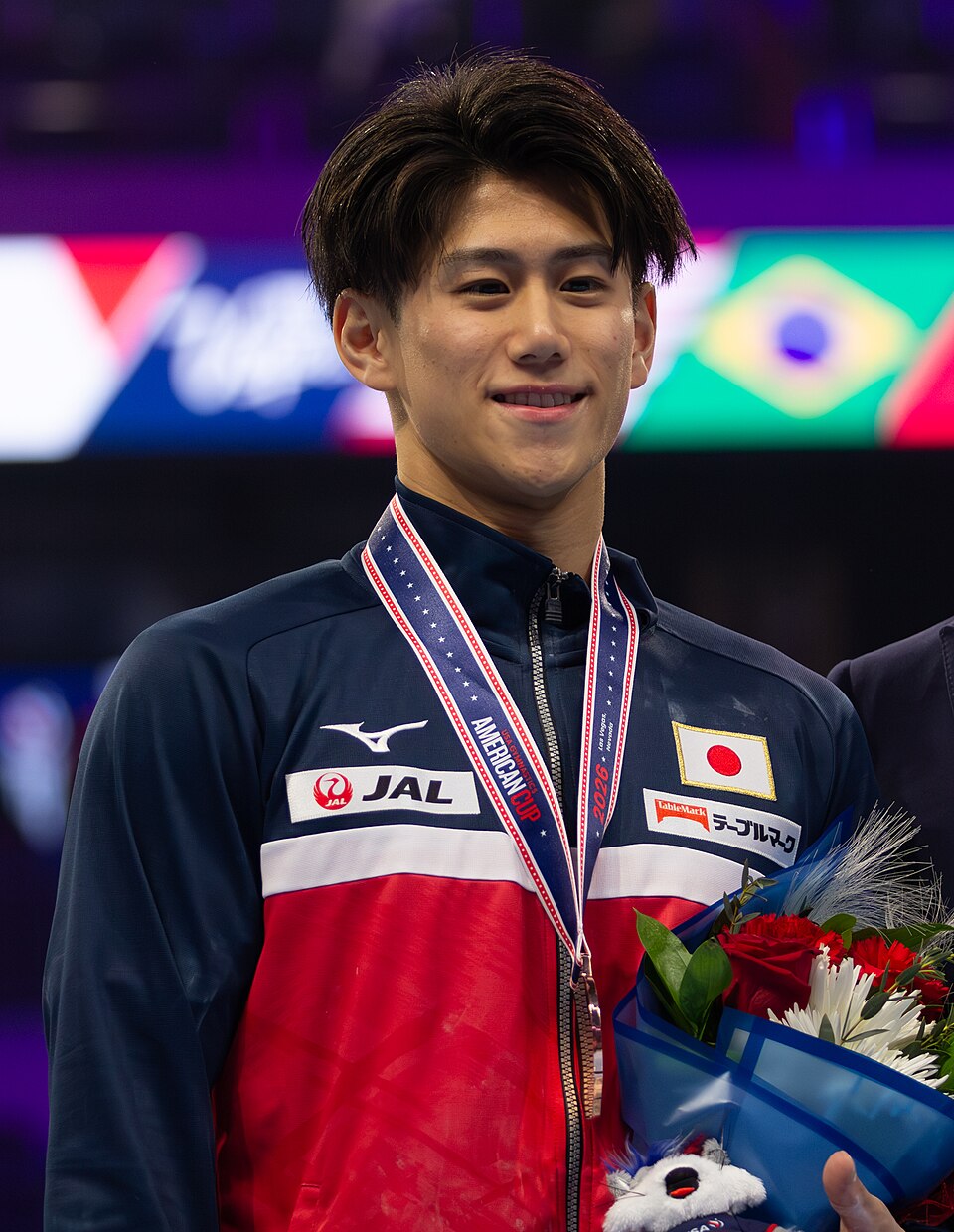 Daiki Hashimoto, second in all-around qualification after day one (pictured at the 2026 American Cup)