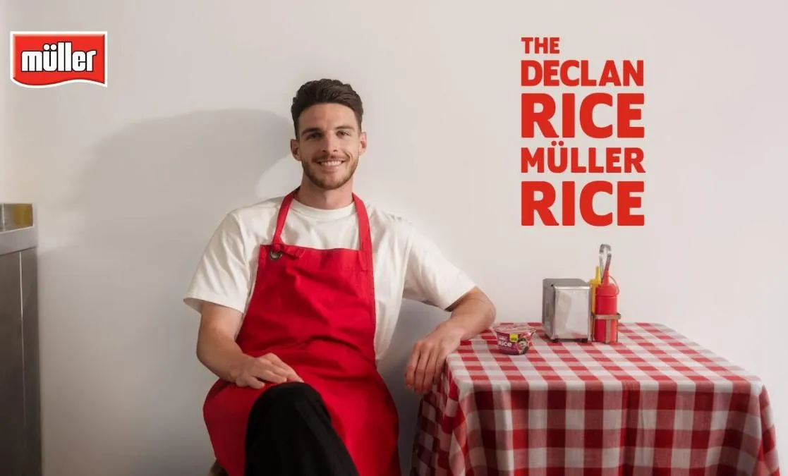 Declan Rice in a Müller Rice advert