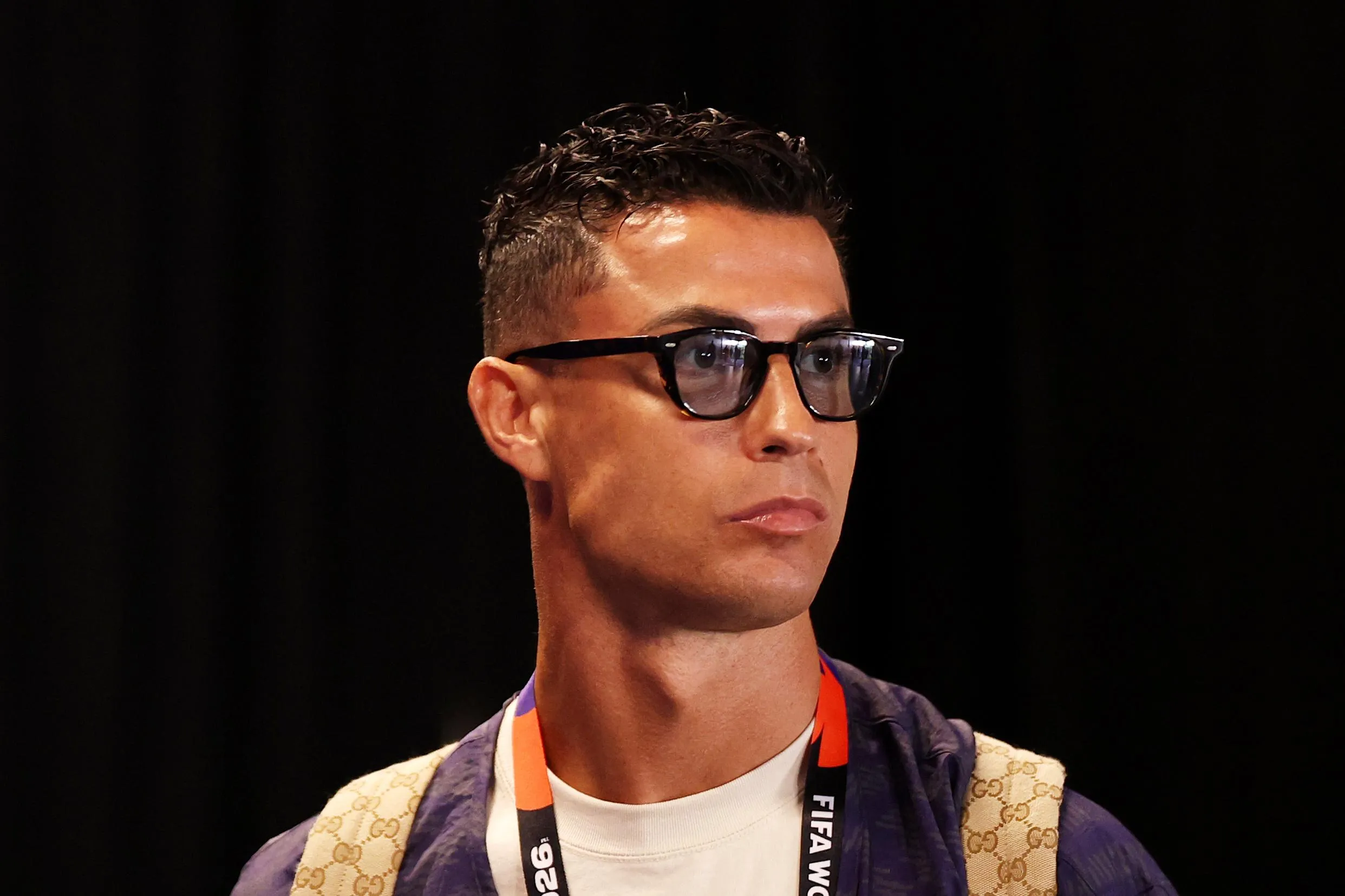 Ronaldo arriving at the stadium