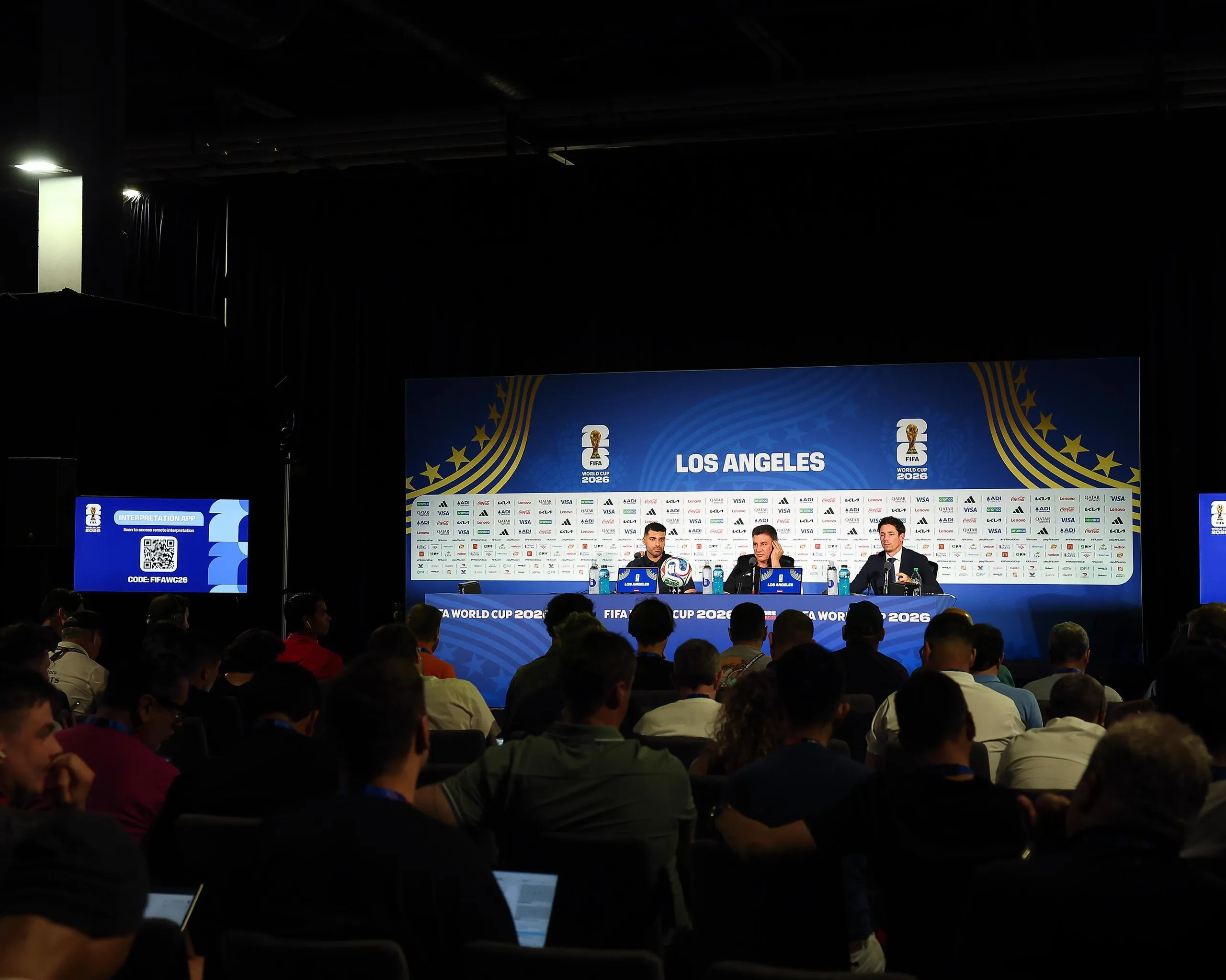 A packed press conference listen to Mehdi Taremi and Amir Ghalehnoy of Iran