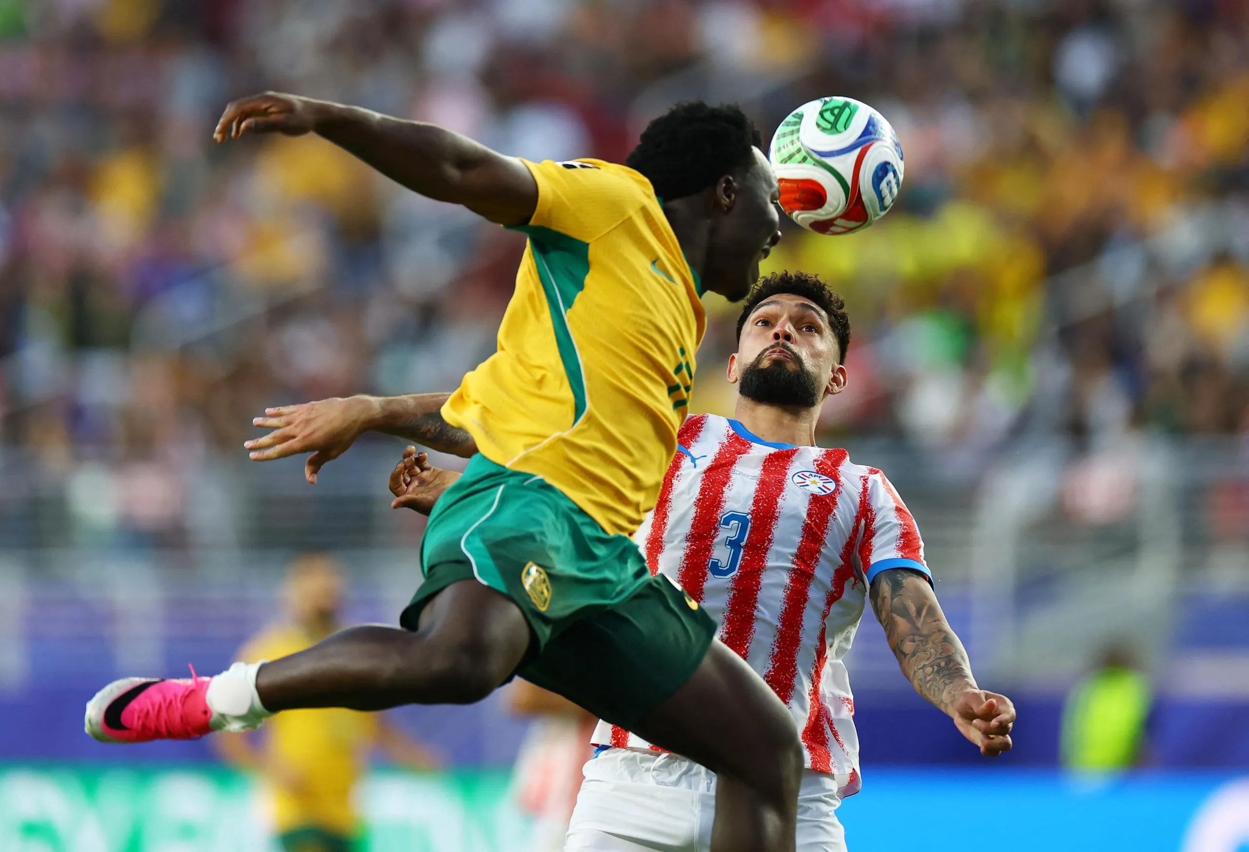 Australia's Nestory Irankunda in action.