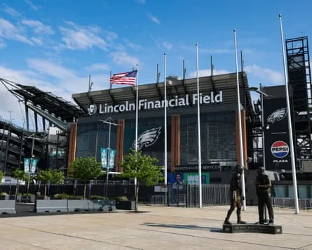 Eine allgemeine Ansicht des Eingangs des Lincoln Financial Fields in Philadelphia.