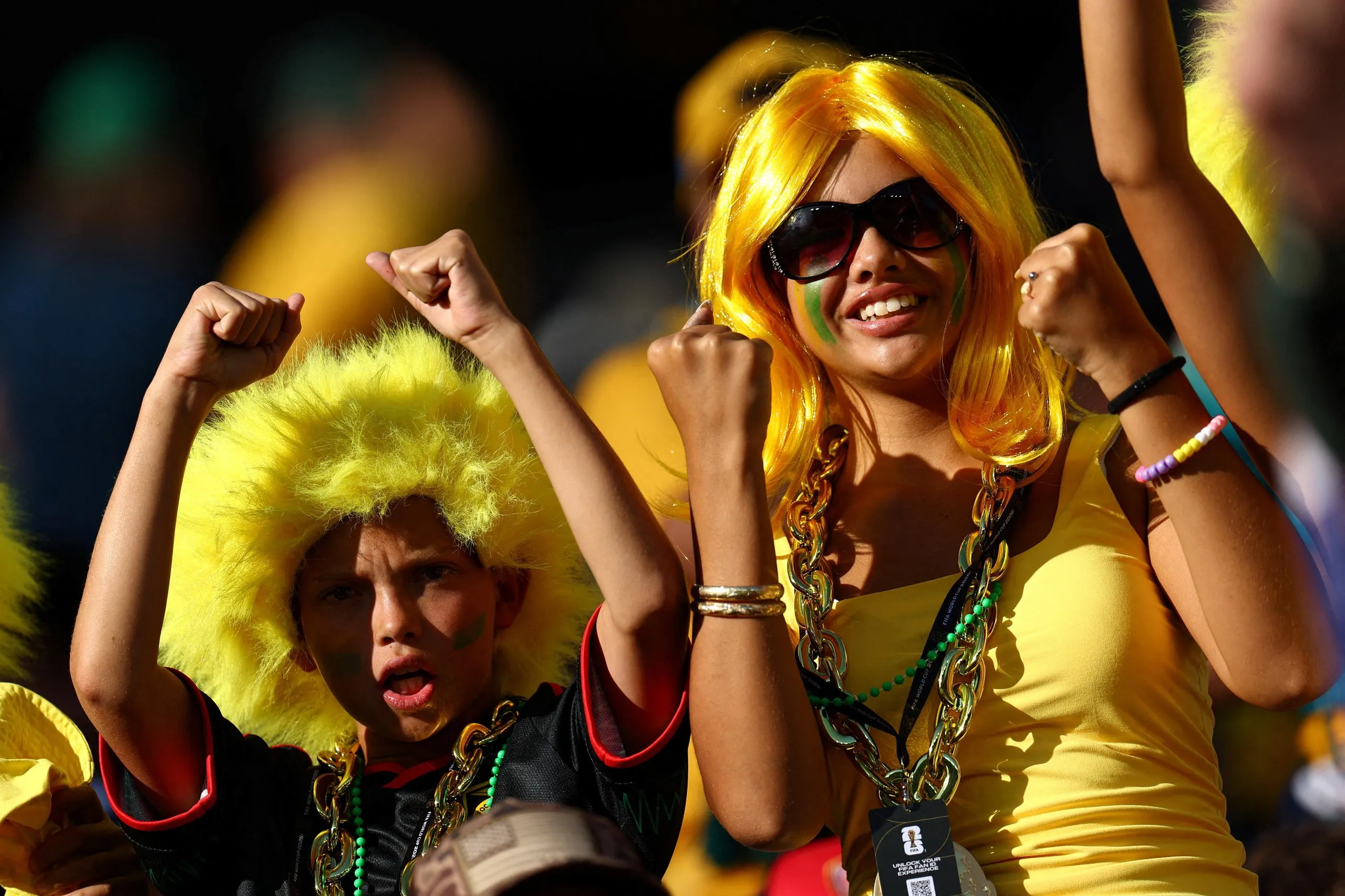 Australia fans in the stands.