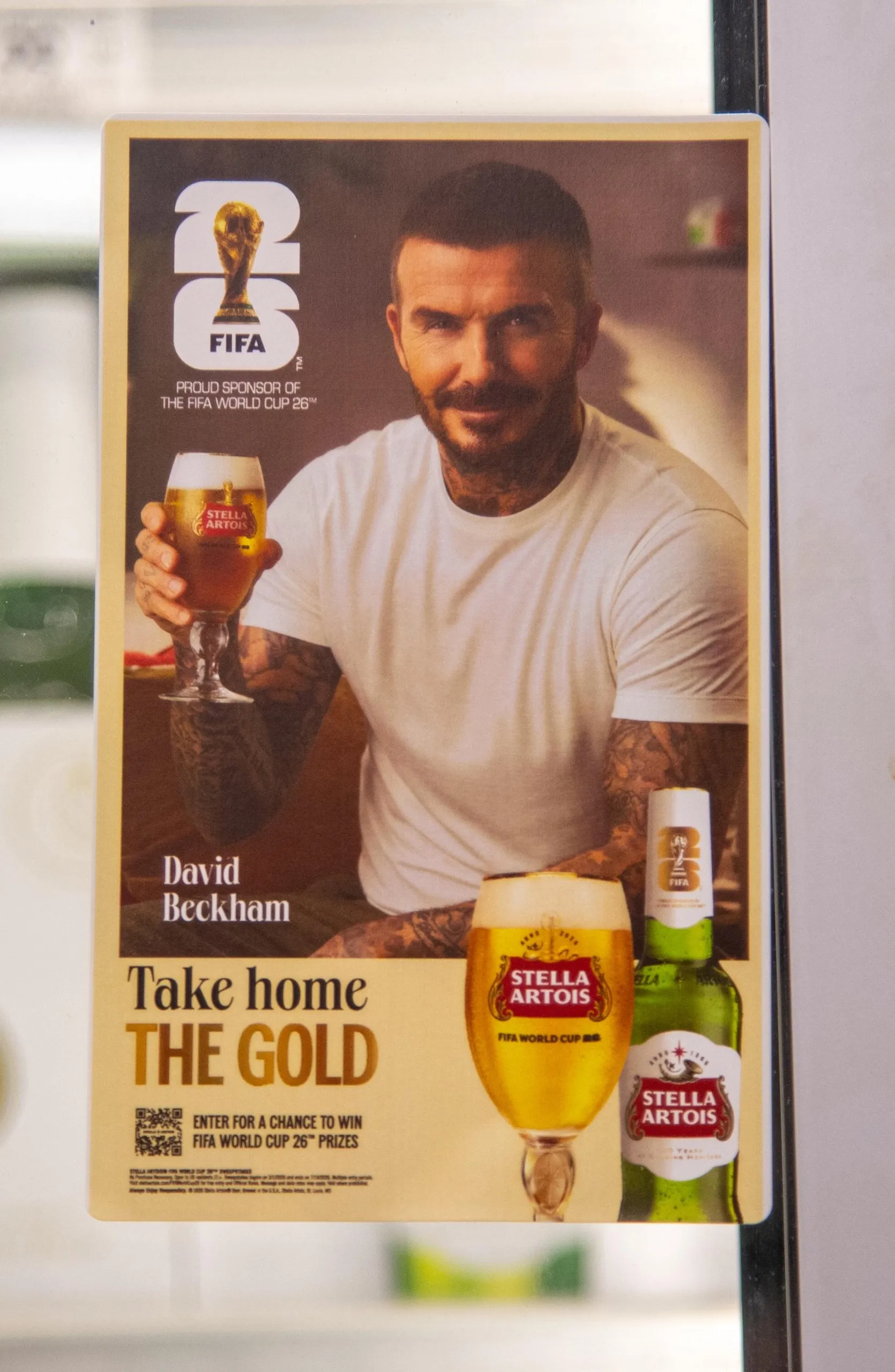 One of many, many adverts featuring the former England midfielder in the US.
