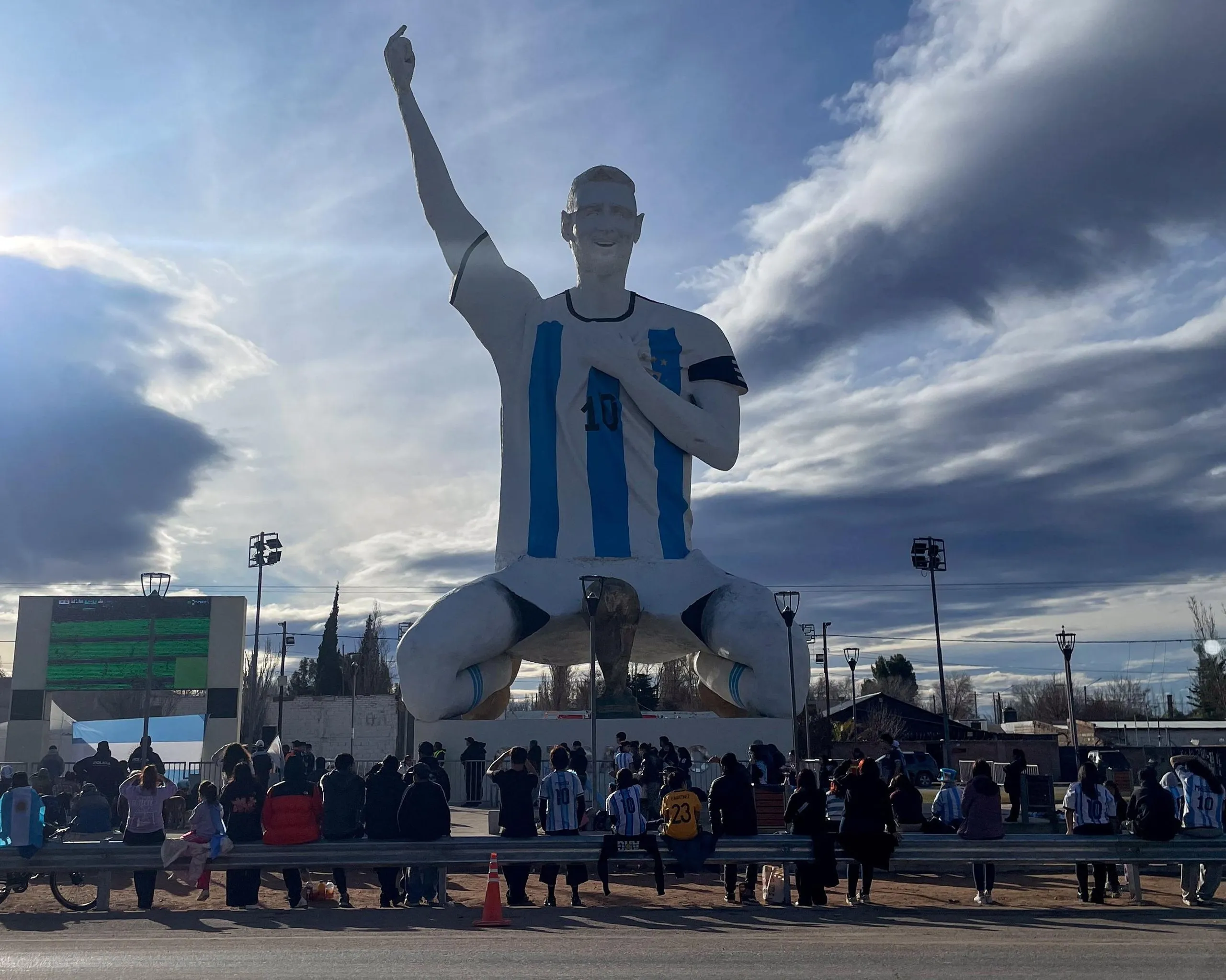 A monument to Lionel Messi catches the eye for all the wrong reasons