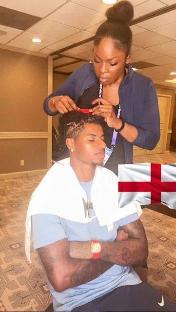Jameya with Marcus Rashford