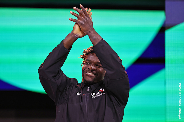 Frederick Richard claims world floor exercise gold with unique guidance